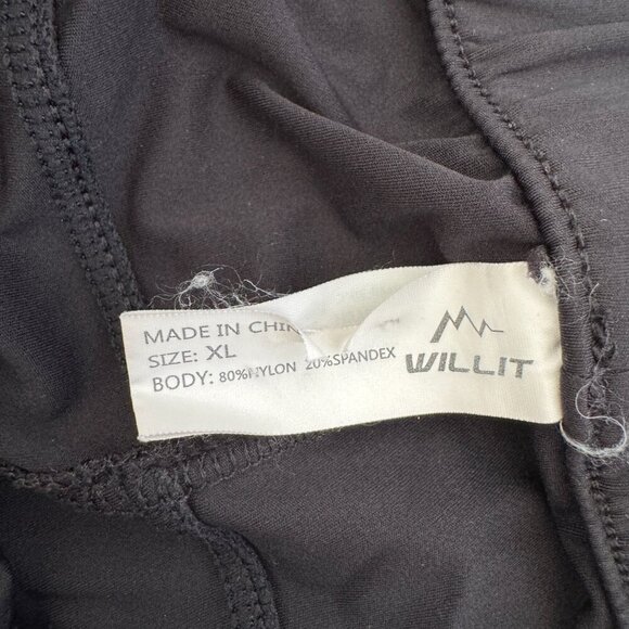 Willit Black Athletic Shorts | Stretch Nylon-Spandex | Size XL - Picture 3 of 3